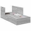 vidaXL Cama con almacenamiento Gris Sonoma 90 x 200 cm