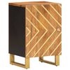vidaXL Mueble de ba&ntilde;o madera maciza mango marr&oacute;n y negro 38x33,5x58 cm