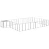 vidaXL Perrera plateada 30,25 m&sup2; acero