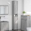 vidaXL Gabinete de Ba&ntilde;o con estante Gris Sonoma 30,5 x 30 x 195 cm
