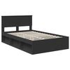 vidaXL Estructura de cama Negro 135 x 190 cm Madera de ingenier&iacute;a