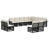 vidaXL Conjunto de sof&aacute;s de jard&iacute;n 12 pcs Negro rat&aacute;n sint&eacute;tico