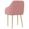 vidaXL Sillas de comedor 2 unidades terciopelo rosa