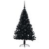 vidaXL Árbol de Navidad Artificial Preiluminado Negro 120 cm PVC