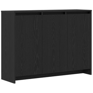 vidaXL Aparador Negro 102 x 29.5 x 75 cm Madera de ingenier&iacute;a
