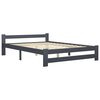vidaXL Estructura de cama con 4 cajones pino gris oscuro 140x200 cm