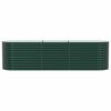 vidaXL Arriate elevado Verde 320 x 80 x 81 cm Acero