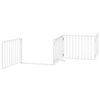 vidaXL Puerta de perros plegable 12 paneles madera &aacute;lamo blanca 960 cm