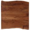 vidaXL Mesa de centro borde natural madera maciza acacia 60x60x40 cm