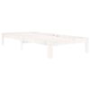 vidaXL Estructura de cama sin colch&oacute;n madera de pino blanca 90x200 cm