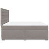 vidaXL Cama box spring con colch&oacute;n tela gris taupe 200x200 cm