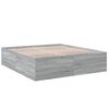 vidaXL Estructura de cama madera de ingenier&iacute;a gris Sonoma 200x200 cm