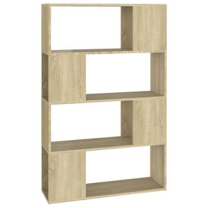 vidaXL Librer&iacute;a separador contrachapada roble Sonoma 80x24x124,5 cm