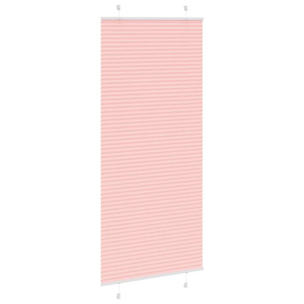vidaXL Estor Plisado rosa 90x200 cm Tela Ancho 89,4 cm Poli&eacute;ster