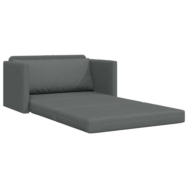 vidaXL Sof&aacute; cama 110cm Gris oscuro tela