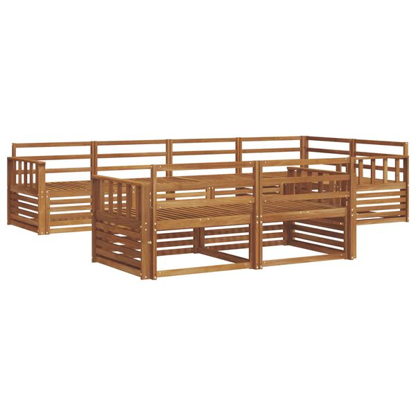 vidaXL Conjunto de sof&aacute;s de exterior 7 pcs Natural