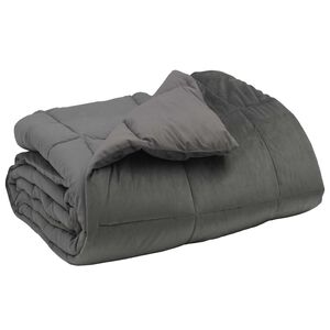 vidaXL Edred&oacute;n de Invierno Gris Claro 135 x 200 cm Microfibra