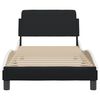 vidaXL Estructura de cama Dover cuero sint&eacute;tico negro blanco 90x190 cm