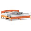 vidaXL Cama sin colch&oacute;n madera maciza de pino marr&oacute;n cera 180x200 cm
