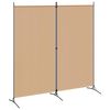 vidaXL Divisor de habitaci&oacute;n de 2 paneles Beige 175 x 180 cm Tela