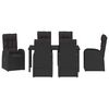 vidaXL Conjunto de Comedor de Jard&iacute;n 7 pcs Negro rat&aacute;n sint&eacute;tico