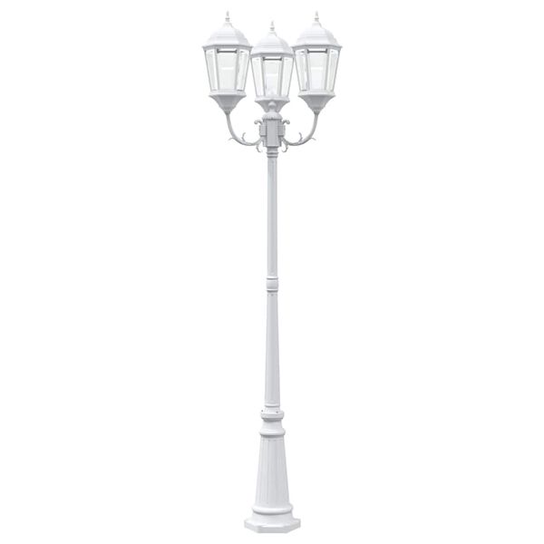 vidaXL Luz de Jard&iacute;n Blanco 235 cm Aluminio
