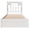 vidaXL Cama con estanter&iacute;a sin colch&oacute;n madera maciza blanco 90x200 cm