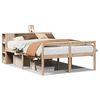 vidaXL Cama con estanter&iacute;a sin colch&oacute;n madera maciza de pino 135x190cm