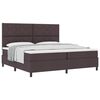 vidaXL Cama tipo Box Spring Marr&oacute;n Oscuro 200 x 200 cm tela