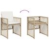 vidaXL Set comedor de jard&iacute;n 11 pzas con cojines rat&aacute;n sint&eacute;tico beige