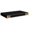 vidaXL Estante flotante de pared 4 uds MDF negro brillo 40x23x3,8 cm