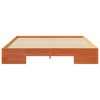 vidaXL Estructura de cama Marr&oacute;n 160 x 200 cm Madera maciza de pino