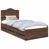 vidaXL Estructura de cama Roble marr&oacute;n 90 x 190 cm Madera Ingenieril
