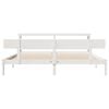 vidaXL Estructura de cama sin colch&oacute;n madera maciza blanca 200x200 cm