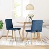 vidaXL Sillas de comedor 2 unidades tela azul
