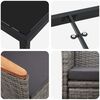 vidaXL Conjunto de Comedor de Jard&iacute;n 5 pcs Gris rat&aacute;n sint&eacute;tico