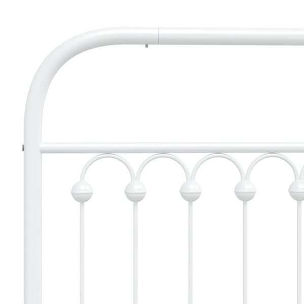 vidaXL Cabecero de metal blanco 180 cm