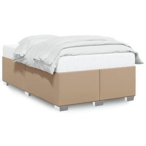 vidaXL Estructura cama sin colch&oacute;n cuero sint&eacute;tico capuchino 120x190cm