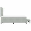 vidaXL Cama tipo Box Spring Gris claro 120 x 190 cm Terciopelo