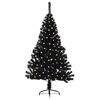 vidaXL &Aacute;rbol de Navidad Artificial Preiluminado Negro 150 cm PVC