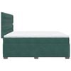 vidaXL Cama box spring con colchón terciopelo verde oscuro 200x200 cm