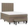 vidaXL Cama box spring con colch&oacute;n tela gris taupe 120x190 cm