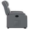 vidaXL Sill&oacute;n reclinable elevable el&eacute;ctrico de cuero sint&eacute;tico gris