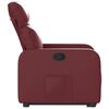 vidaXL Sill&oacute;n reclinable elevable cuero artificial rojo tinto