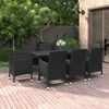 vidaXL Set comedor de jard&iacute;n 9 pzas y cojines rat&aacute;n sint&eacute;tico y vidrio