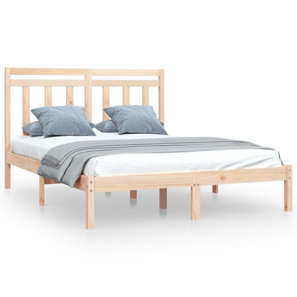 vidaXL Estructura de cama madera maciza 150x200 cm