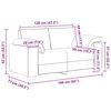 vidaXL Sofá Loveseat Terciopelo Negro 120 cm