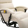 vidaXL Sillón de masaje reclinable de TV cuero sintético blanco crema