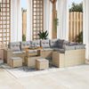vidaXL Conjunto de sof&aacute; de jard&iacute;n con coj&iacute;n 12 pcs Beige y Gris Claro