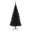 vidaXL &Aacute;rbol de Navidad con 300 LED con soporte Negro 180 cm PVC